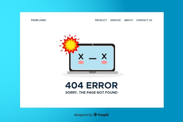 Vector error 404 concept for landing page