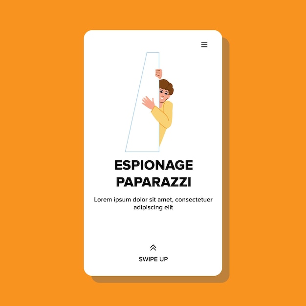 Espionage paparazzi vector