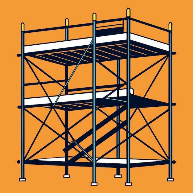 Vector essential scaffolding solutions for construction worksites