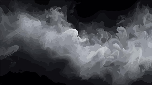 Ethereal White Fog on Dark Copy Space Background