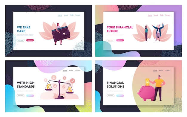 Euro Vs Dollar Landing Page Template Set