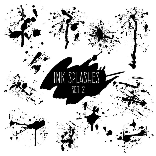 Vector expressive ink splashes