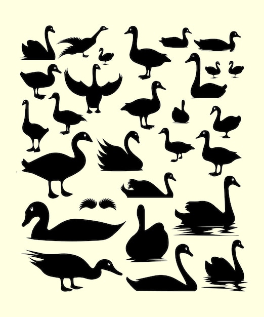 Vector eye catching vector design on duck outline silhouette