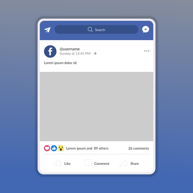 Facebook frame with all assets