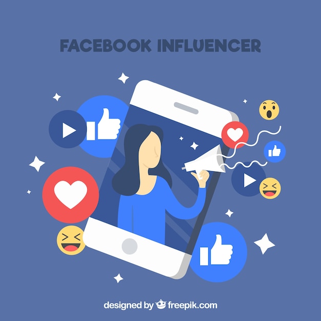 Vector facebook influencer background