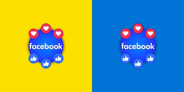 Vector facebook likes and love emoji design with beautiful background