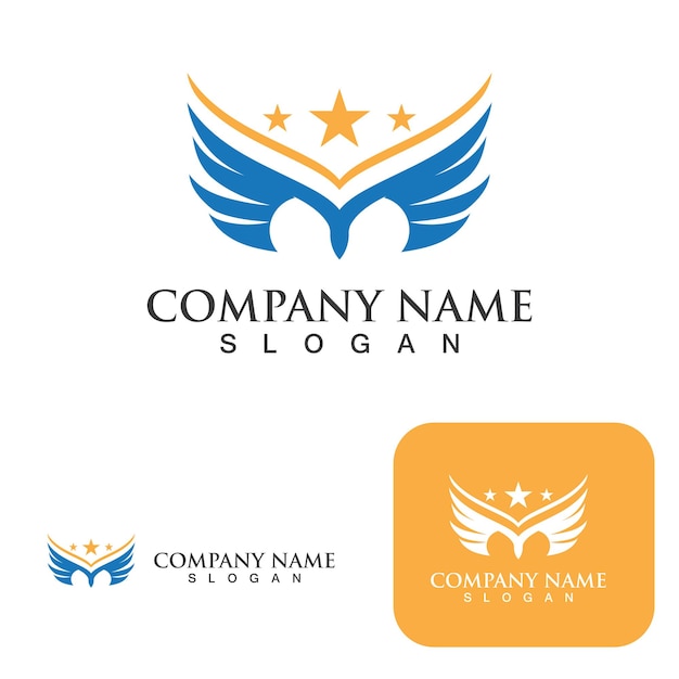 Falcon Eagle Bird Logo Template Vector Icon