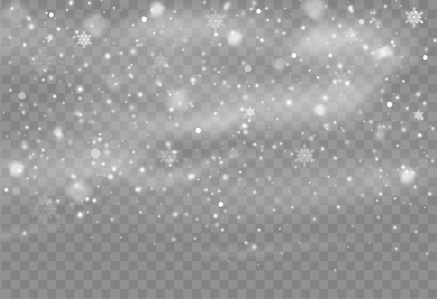 Falling Snow Overlay Background