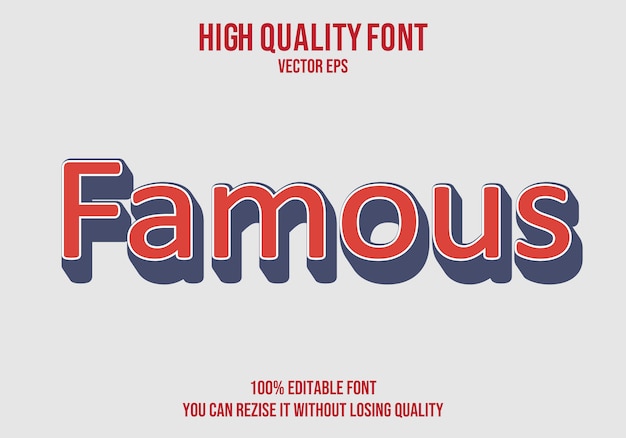 Famous Editable text Font Effect