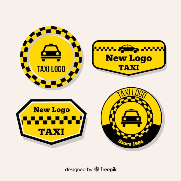 Vector fantastic logos for taxi companies