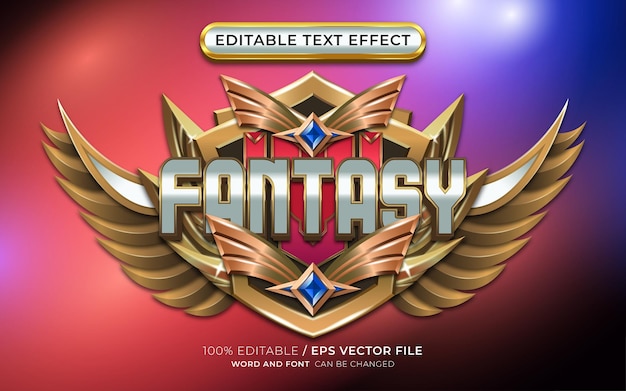 Fantasy Editable Text Effect Game Style