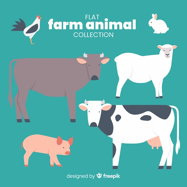 Vector farm animal collection