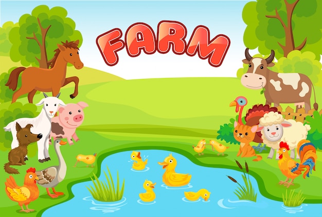 Farm animals.