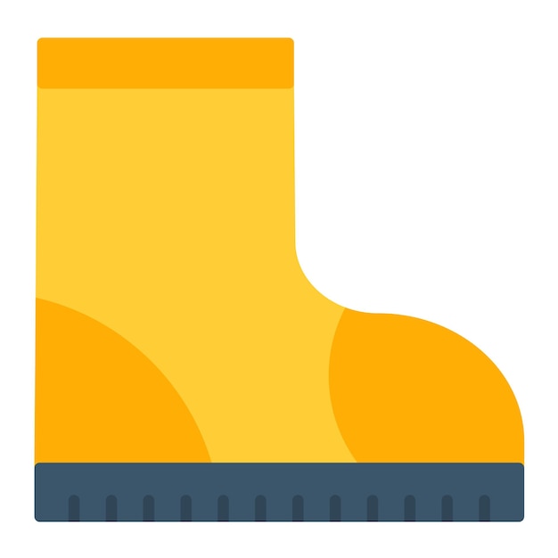 Farming Boots Flat Illustration