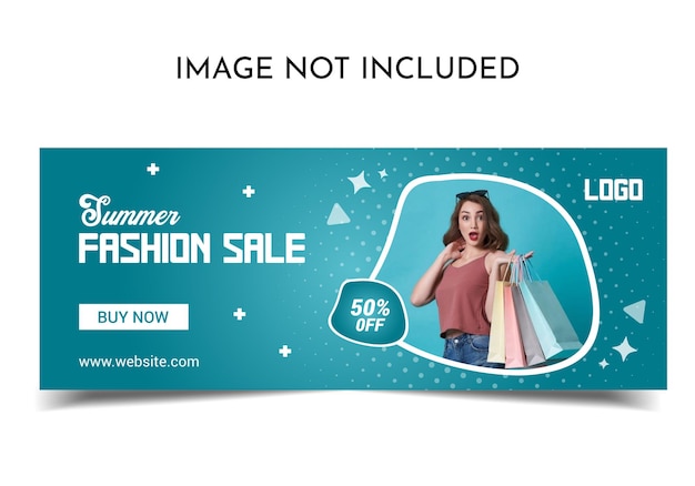 Fashion sale Facebook cover template