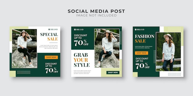 Fashion sale square banner template