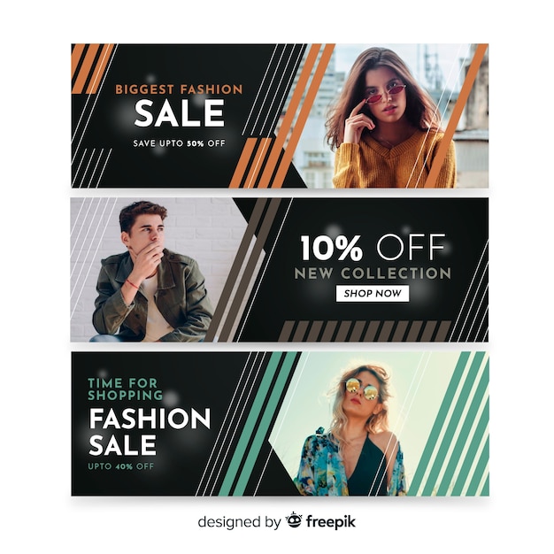 Vector fashion sales banner