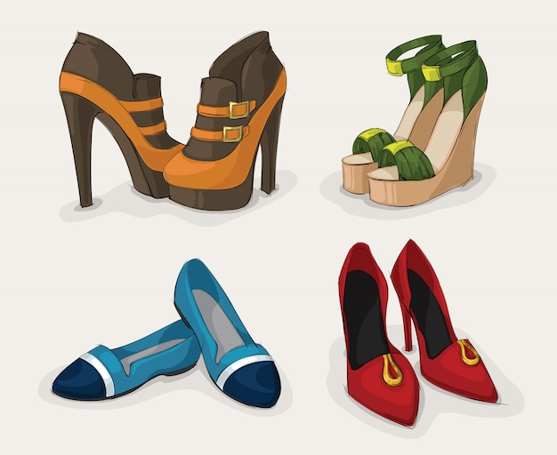 Fashion woman's shoes collection