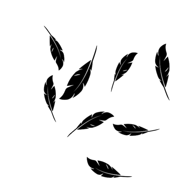 Feather ilustration logo vector template