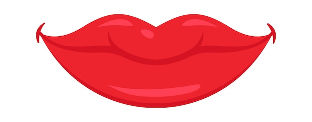 Female closed lips Vector illustration