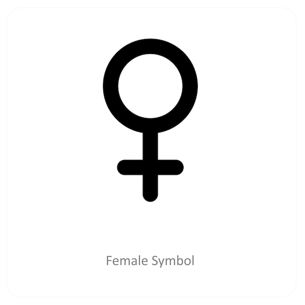 Vector female symbol and sign icon concept