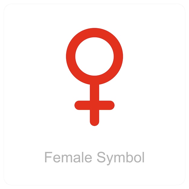 Vector female symbol and sign icon concept