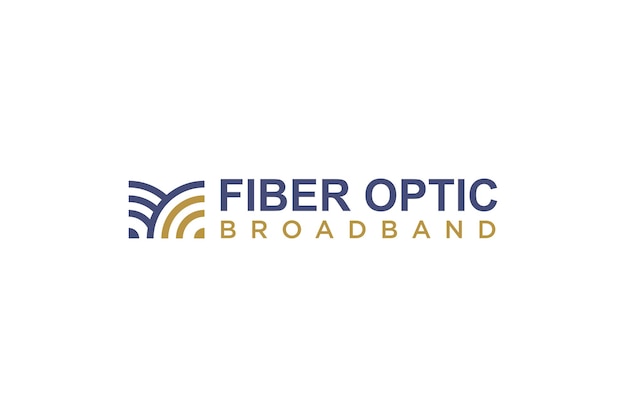 Fiber optic cable logo design wifi signal icon symbol modern data technology symbol