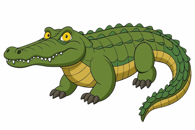 Vector fierce crocodile vector illustration detailed animal clipart