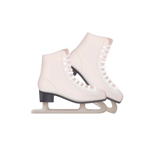 Figure or ice skates for athletes 3D illustration