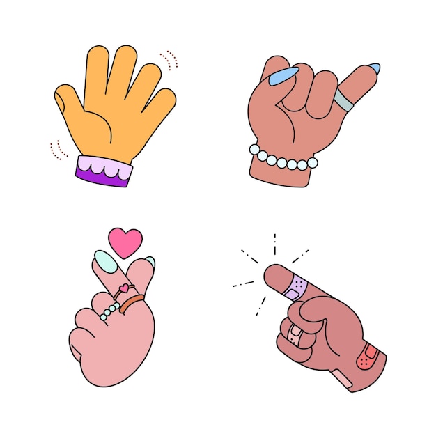 Vector finger, hand