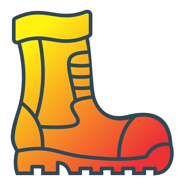 Vector firefighter boots icon