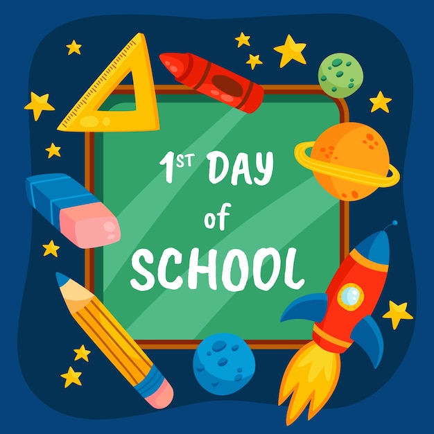 First day of school frame design