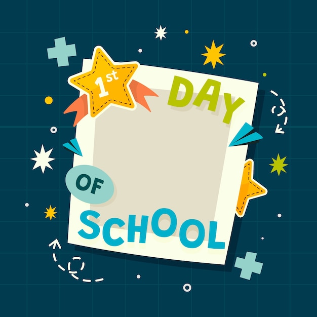 First day of school frame design