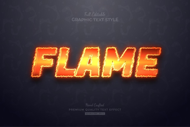 Flame Fire Editable Text Effect Font Style