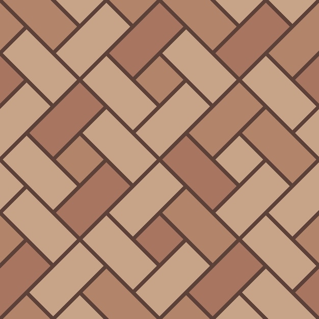Vector flanders weave brown pavement top view pattern