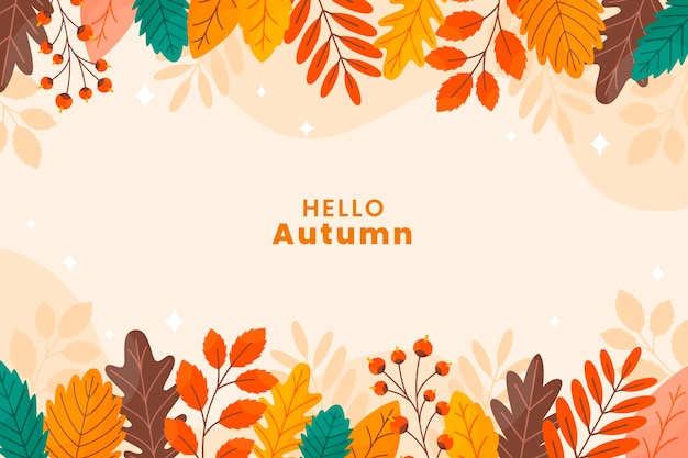 Flat autumn celebration background