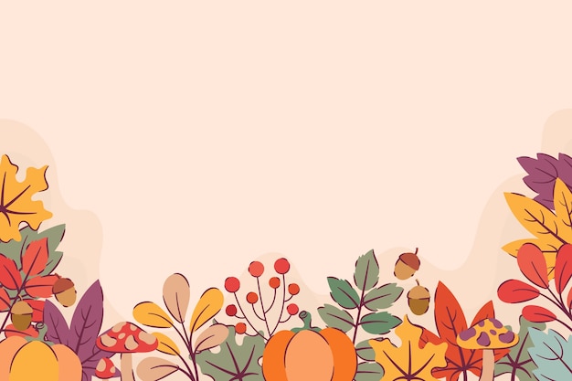 Flat autumn celebration background