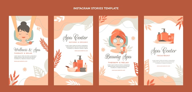 Flat design beauty spa template