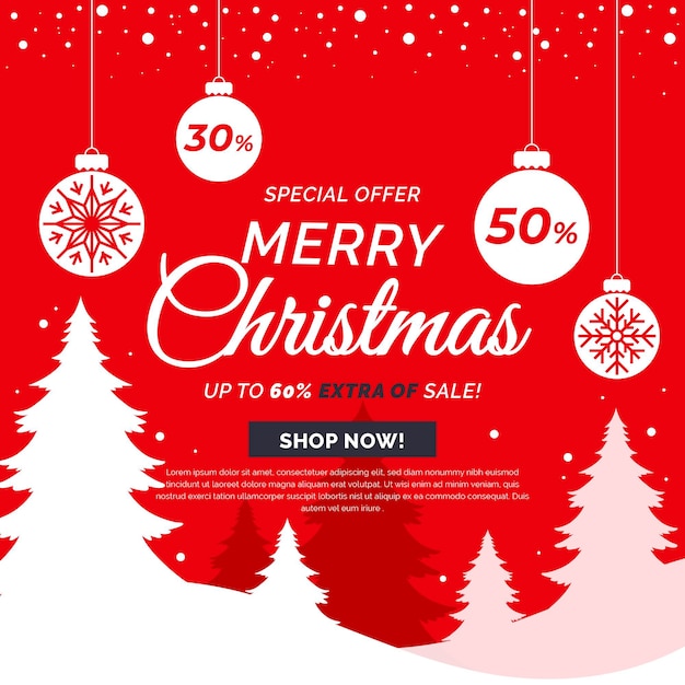 Flat design christmas sale