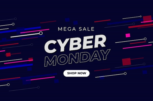 Vector flat design cyber monday