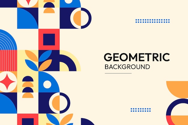 Flat design geometric pattern background