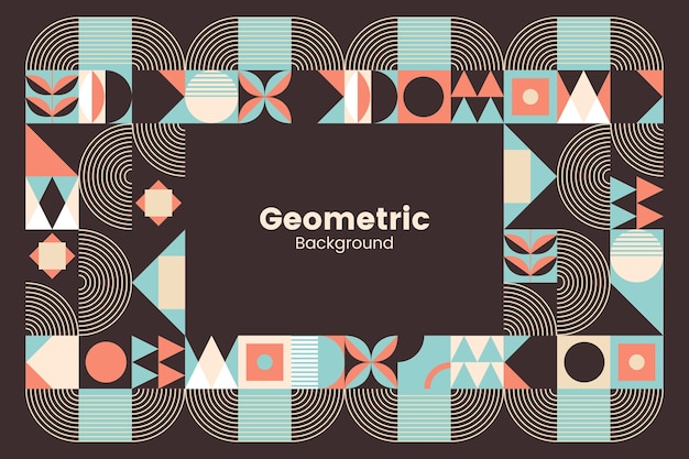 Flat design geometric pattern background