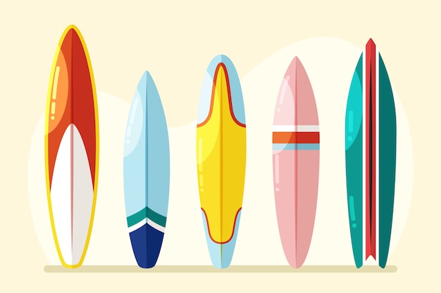 Flat design sup board collection