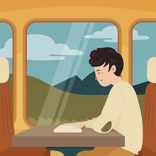 Flat design travel illustration