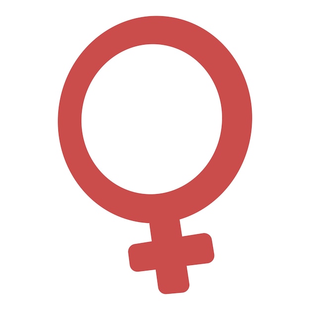 Vector flat female icon symbol illustration