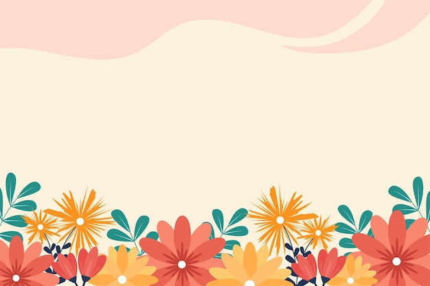 Flat flowers background