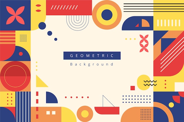 Vector flat geometric background