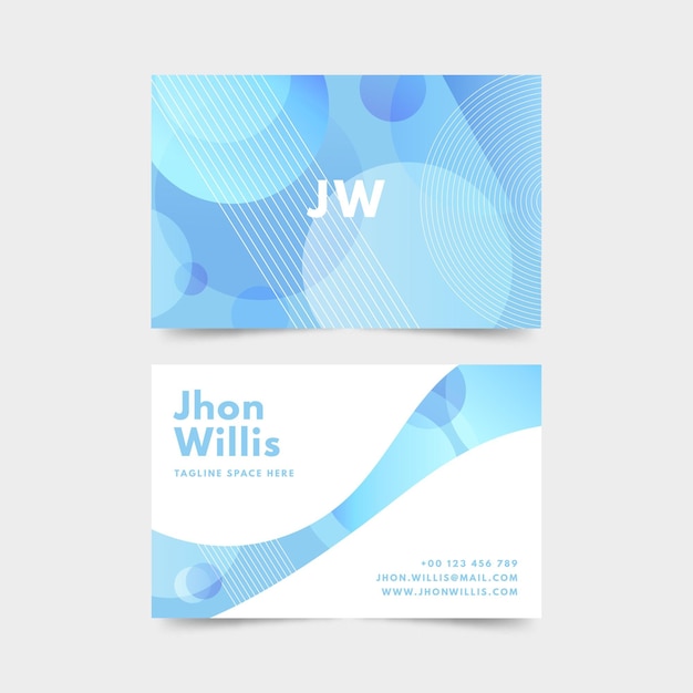 Vector flat horizontal business card template