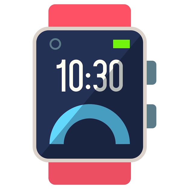 Vector flat icon for digital smart watch technology