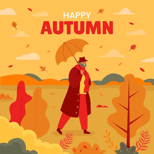 Flat illustration for autumn celebration